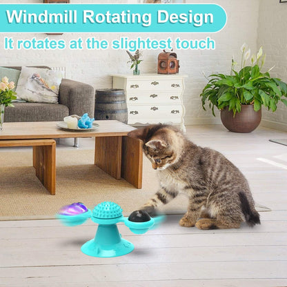 Interactive Windmill Cat Toys with Catnip